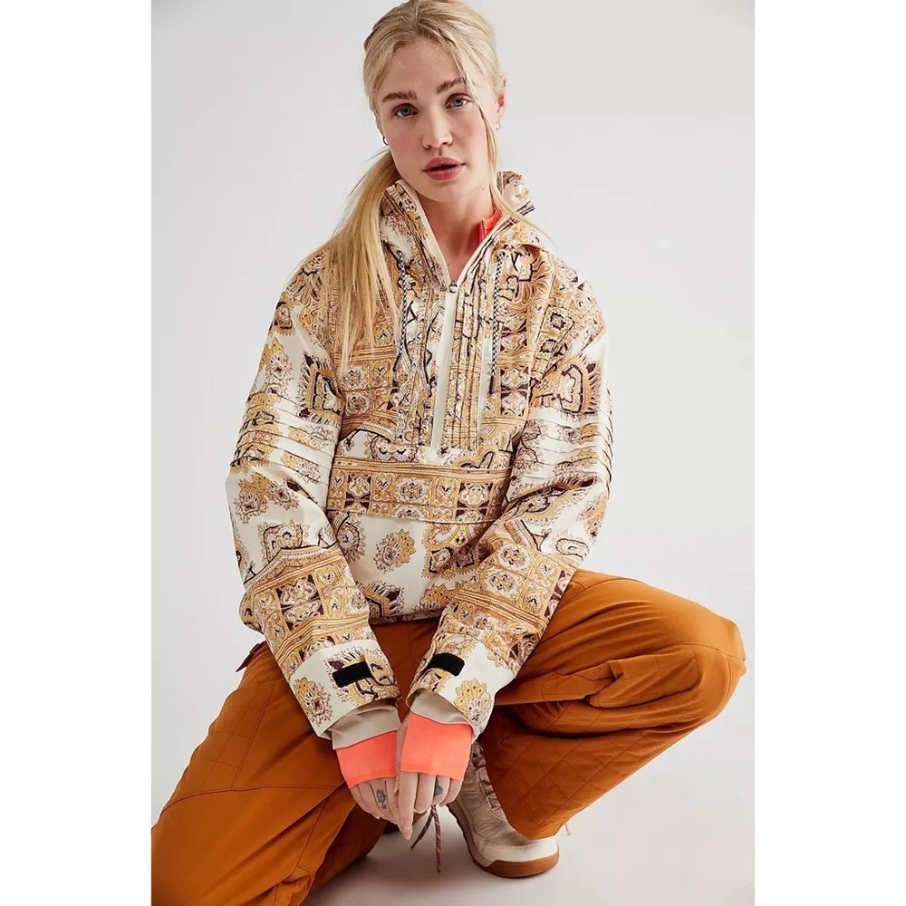 Free People x FP Movement Alpine Glow Ski Pullover Jacket $328 - Picture 1 of 6